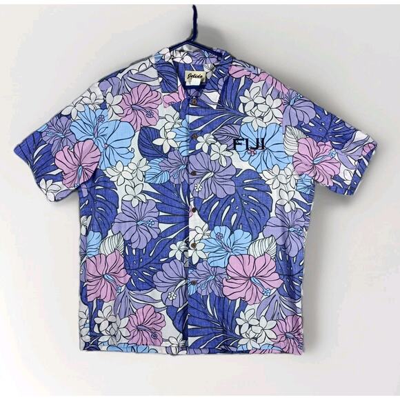 Jelido Other - Jelido Hawaiian Shirt 2XL Floral Plumeria Reverse Print
